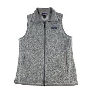 Patagonia Women's Gray Full-Zip Vest Women's S Better Sweater Fleece Lined